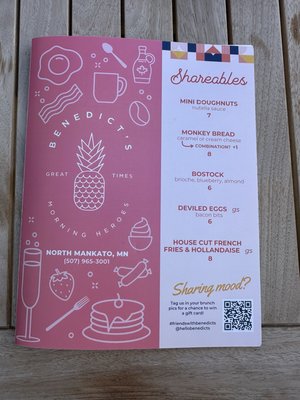 Menu photo 1 Benedict's North Mankato, MN