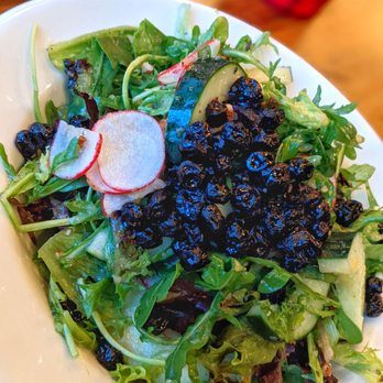 The Eagle Charlotte - Summer salad (mixed greens, pecan, cucumber, radish, pickled blueberry, feta, peach vinaigrette) | IG: asianadventuretime - Southern Near Me - Charlotte, North Carolina The Eagle Charlotte - Summer salad (mixed greens, pecan, cucumber, radish, pickled blueberry, feta, peach vinaigrette) | IG: asianadventuretime - Southern Near Me - Charlotte, North Carolina
