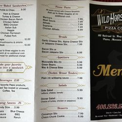 Wild Horse Pizza - Menu