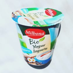 Lidl - Organic yogurt. 1 of Lidl's store brands. They didn't make the container look "organic", looks like a conventional product €2/kg