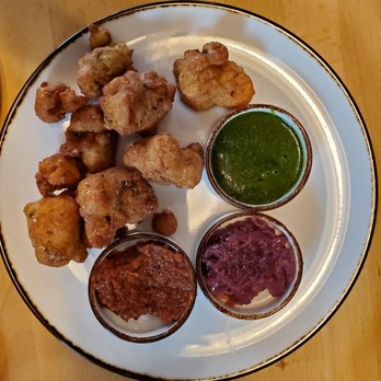 The Sheffield - Pakoras with chutney and sauces - Bars Near Me - Rochester, New York