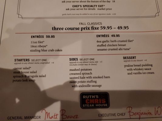 Menu photo 4 Ruth's Chris Steak House Indianapolis, IN Menu photo 4 Ruth's Chris Steak House Indianapolis, IN