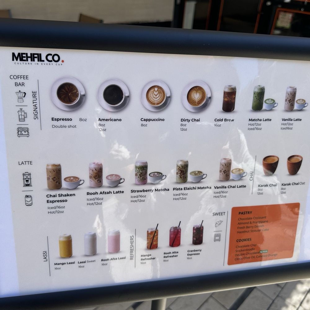 Mehfil - Menu - Coffee & Tea Near Me - Pasadena, California