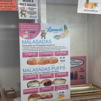 Leonard's Bakery - Menu - Bakeries Near Me - Honolulu, Hawaii Leonard's Bakery - Menu - Bakeries Near Me - Honolulu, Hawaii