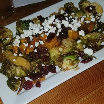 The Savory Grain - Brussel sprouts with goat cheese, cranberries, and fried artichokes. My favorite dish of the night. Just a nice, delicious mix of flavors. - New American Near Me - Richmond, Virginia The Savory Grain - Brussel sprouts with goat cheese, cranberries, and fried artichokes. My favorite dish of the night. Just a nice, delicious mix of flavors. - New American Near Me - Richmond, Virginia