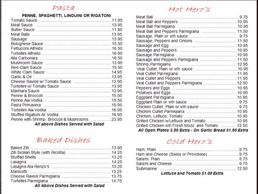 Menu photo 6 Renzo's Pizza & Restaurant Mount Sinai, NY