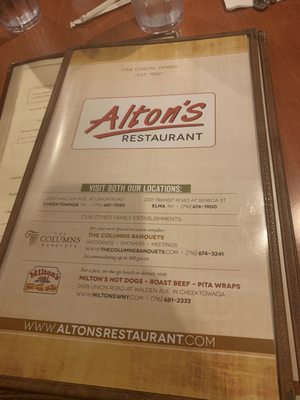Menu photo 8 Alton's Buffalo, NY
