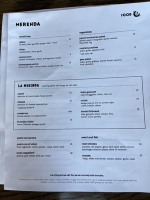 Menu photo 1 Merenda Oceanside, CA Menu photo 1 Merenda Oceanside, CA