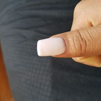Vivid Nails - This thumb was so crooked, I had to come home and finish the job myself. - Nail Salons Near Me - Conroe, Texas