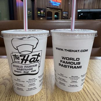 The Hat - Self serve drinks. Yummy horchata. - Burgers Near Me - Las Vegas, Nevada The Hat - Self serve drinks. Yummy horchata. - Burgers Near Me - Las Vegas, Nevada