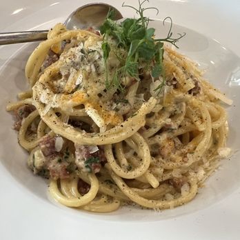 Vaticano Cucina - Joe's Bucatini Carbonara - Italian Near Me - Edmonton, Alberta Vaticano Cucina - Joe's Bucatini Carbonara - Italian Near Me - Edmonton, Alberta