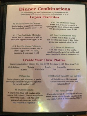 Menu photo 4 Casa Lupe Restaurant Campbell, CA