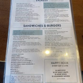 Blue Water - Menu - Seafood Near Me - Grand Rapids, Michigan Blue Water - Menu - Seafood Near Me - Grand Rapids, Michigan
