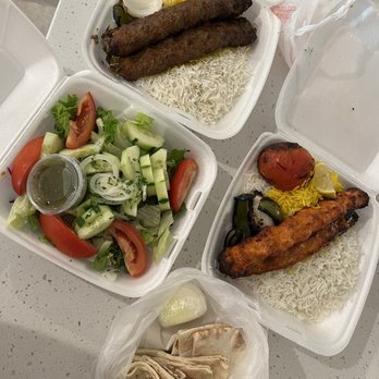 Miras Grill - beef kiboohdeh plate and chicken kiboodeh plate. So yummy - Persian/Iranian Near Me - Pico Rivera, California
