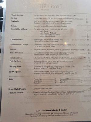 Menu photo 1 Iron Tail Tavern Buffalo, NY Menu photo 1 Iron Tail Tavern Buffalo, NY