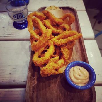 Azul - Fried calamari (Calamares) - Seafood Near Me - Chicago, Illinois Azul - Fried calamari (Calamares) - Seafood Near Me - Chicago, Illinois
