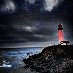 Pigeon Point Light Station SHP - A windy and dark cloudy day on the memorial weekend