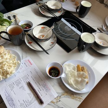 Hanoi Hot Pot - Got our appetizers and toppings ready to go! - Hot Pot Near Me - Hillsboro, Oregon