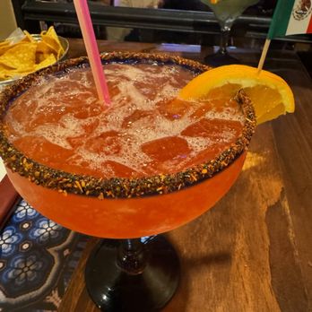 Terramar Mexican Grill - Diabla Margarita with Tahin rim - Mexican Near Me - Lawrence, Massachusetts