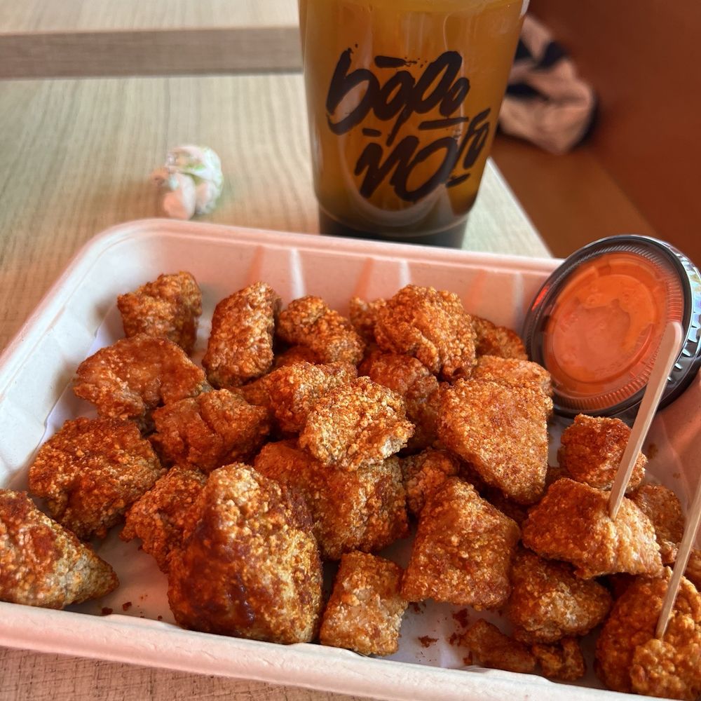 Bopomofo Cafe - Iced jasmine tea w/ light boba + spicy popcorn chicken! ~$20 - Bubble Tea Near Me - San Gabriel, California Bopomofo Cafe - Iced jasmine tea w/ light boba + spicy popcorn chicken! ~$20 - Bubble Tea Near Me - San Gabriel, California