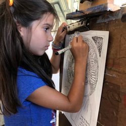 Our kids learn the same foundational drawing and painting skills that our adults do, but with age appropriate lessons. Fun is important!