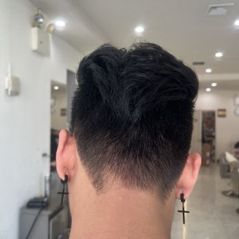 MG Hair Artistic Salon - Back of the head where they were OK with him leaving with until I pointed it out - Hair Salons Near Me - Flushing, New York