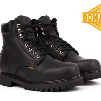 Bonanza Boots - 6" Plain Toe Leather Work Boot Style: 610 Black - Shoe Stores Near Me - Paramount, California Bonanza Boots - 6" Plain Toe Leather Work Boot Style: 610 Black - Shoe Stores Near Me - Paramount, California