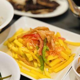 a variety of dishes on a table