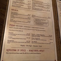 Papa Johns Pizza - Food menu first page