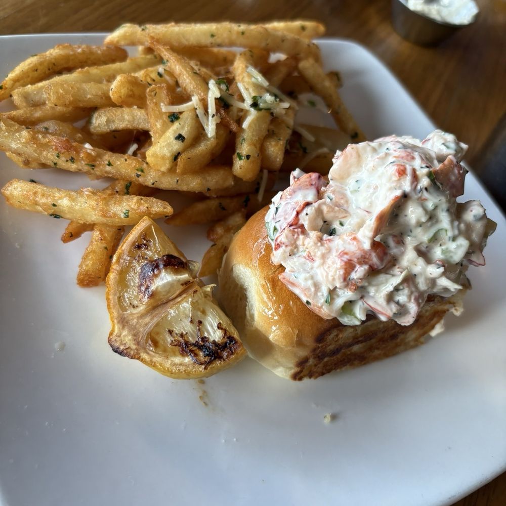 Lovers Seafood And Market - 1/2 Lobster Roll with Truffle Fries - Seafood Near Me - Dallas, Texas Lovers Seafood And Market - 1/2 Lobster Roll with Truffle Fries - Seafood Near Me - Dallas, Texas