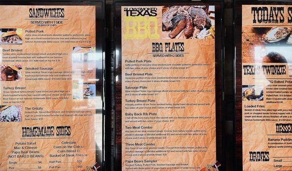 Menu photo 6 Papa Bears Barbeque Apache Junction, AZ