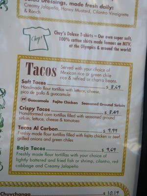 Menu photo 8 Chuy's El Paso, TX