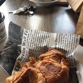 Robust Coffee Lounge - My breakfast sandwich. Egg and cheese sausage with avocado on a croissant roll. - Breakfast & Brunch Near Me - Chicago, Illinois Robust Coffee Lounge - My breakfast sandwich. Egg and cheese sausage with avocado on a croissant roll. - Breakfast & Brunch Near Me - Chicago, Illinois
