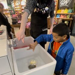 Lush Cosmetics - Twist top experience (my nephew totally ended up taking one home too)
