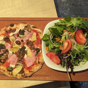 Famoso Neapolitan Pizza - Capricciosa pizza and Napoli salad - Pizza Near Me - Jasper, Alberta Famoso Neapolitan Pizza - Capricciosa pizza and Napoli salad - Pizza Near Me - Jasper, Alberta