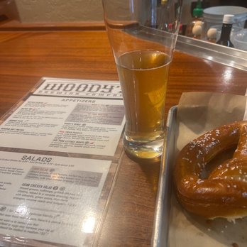 Woody's Brewing - Bavarian soft pretzel and Swheat Dreams beer. - New American Near Me - Redding, California Woody's Brewing - Bavarian soft pretzel and Swheat Dreams beer. - New American Near Me - Redding, California