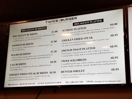 Menu photo 2 Twice Burger Seattle, WA Menu photo 2 Twice Burger Seattle, WA