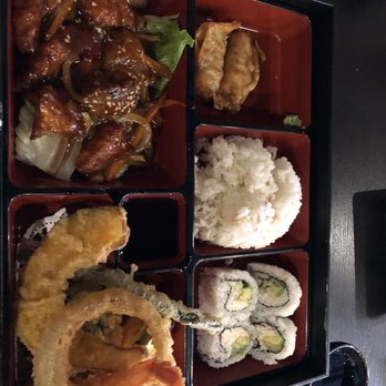 Hooked on Sushi - Lunch Bento with  Spicy Chicken Teriyaki - Sushi Bars Near Me - Fort Worth, Texas
