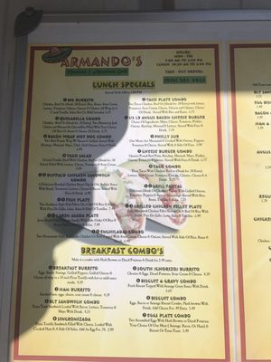 Menu photo 3 Armando's Flat Grill and Golf Aberdeen, NC