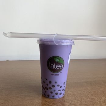 Latea Bubble Tea - Taro Milk Tea with boba and extra boba. - Desserts Near Me - Culver City, California Latea Bubble Tea - Taro Milk Tea with boba and extra boba. - Desserts Near Me - Culver City, California