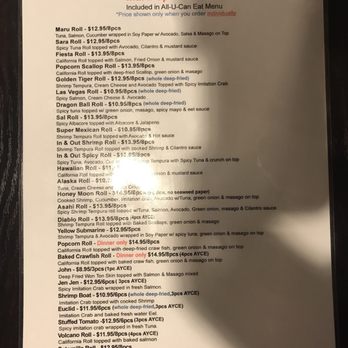 Maru Sushi - Special Rolls menu (sorry for glare in pic) - Japanese Near Me - Upland, California Maru Sushi - Special Rolls menu (sorry for glare in pic) - Japanese Near Me - Upland, California