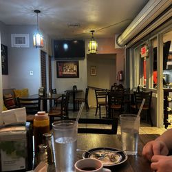 Safron Mediterranean Grill - The view that you do not see in the photos, which is a step up into another part of the restaurant