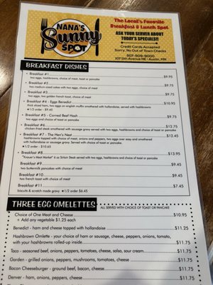 Menu photo 2 Nana’s Sunny Spot Austin, MN