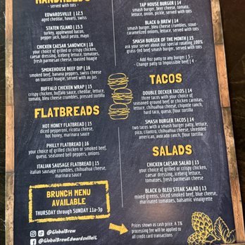 Global Brew Tap House - Menu 2 - Lounges Near Me - Edwardsville, Illinois