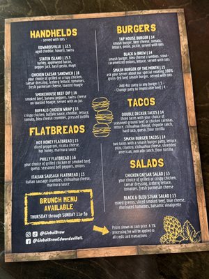 Menu photo 1 Global Brew Tap House Edwardsville, IL