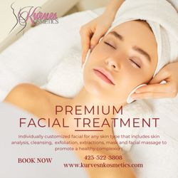 Kurves N Kosmetics - Spa Facial - individually customized facial that includes skin analysis, cleansing, exfoliation, extractions, mask and facial massage.