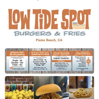 Low Tide Spot - Menu is simple! - Burgers Near Me - Pismo Beach, California