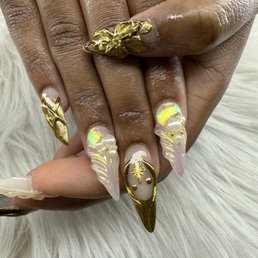 Eagleville Nails & Spa - Acrylic full set with designs. - acrylic full set - Nail Salons Near Me - Ardmore, Pennsylvania