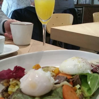 The Farmer's Apprentice - Delicious hash beef with warm coleslaw and poached eggs. - French Near Me - Vancouver, British Columbia