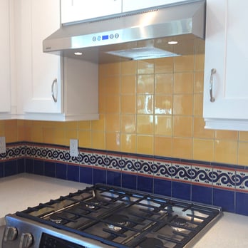 A Master Development - Handmade Mexican tile backsplash in kitchen - Handyman Near Me - Beverly Hills, California